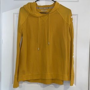 Tommy Hilfiger Yellow mesh long sleeve workout top